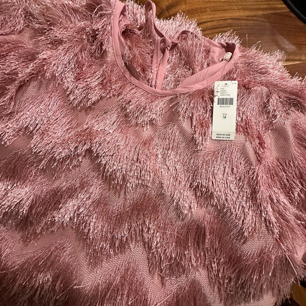 Brand new Fringe dress, in Dusty Pink